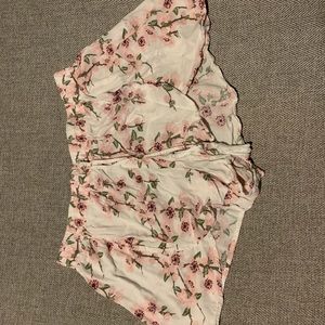 Flower print cloth shorts